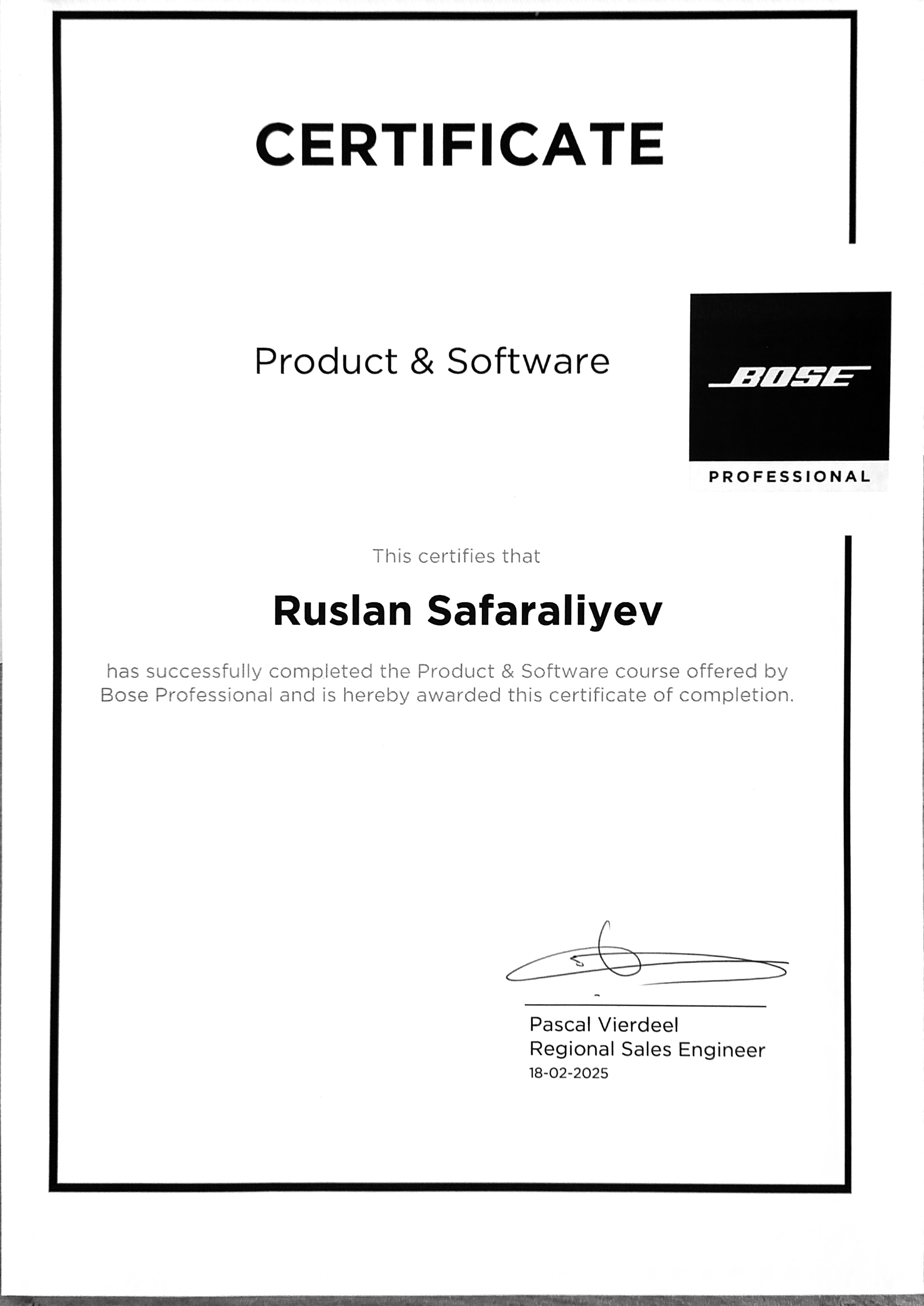 Product & Software — Bose Professional, 2025